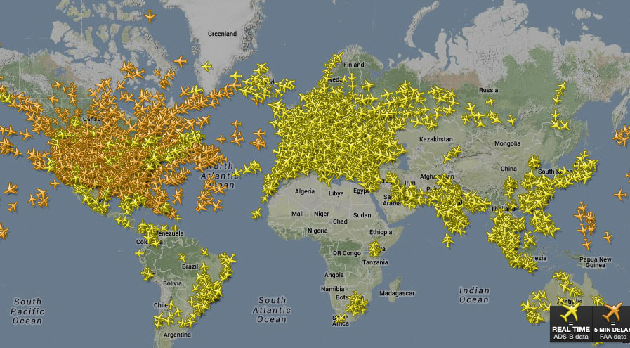 карта самолетов онлайн, отследить движение рейсов на флайтрадаре